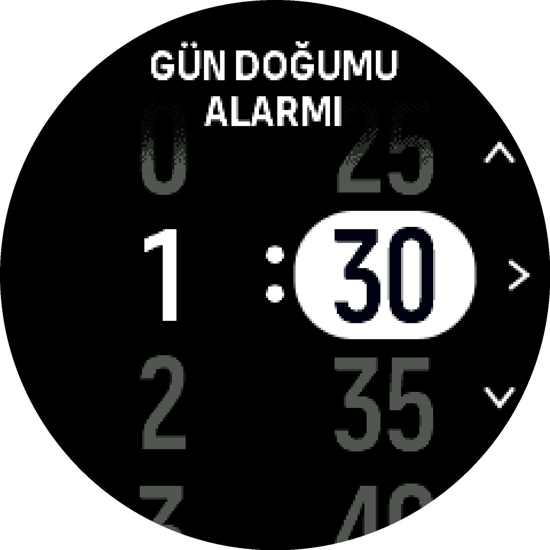 Dün doğumu/gün batımı öncesi saat S9PP