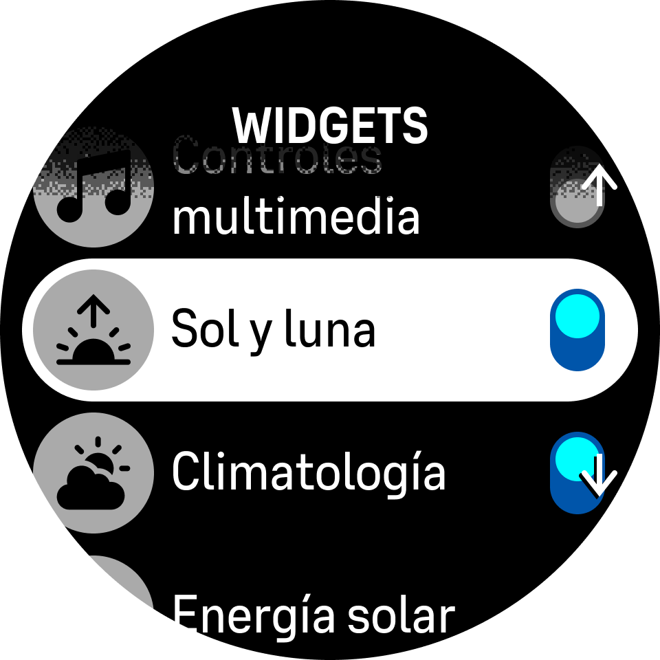 Conmutadores de widgets