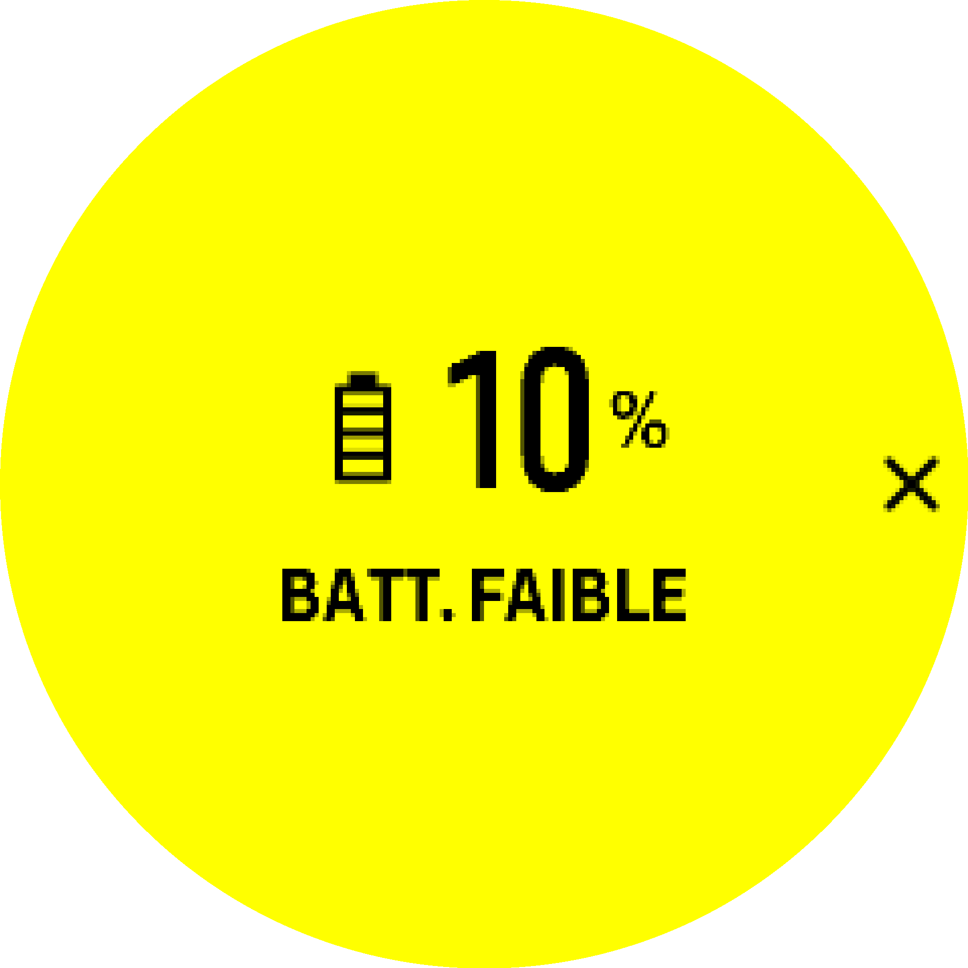 Avertissement de batterie S9PP