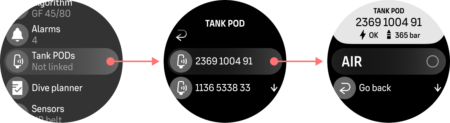 tank pod dalış seçenekleri