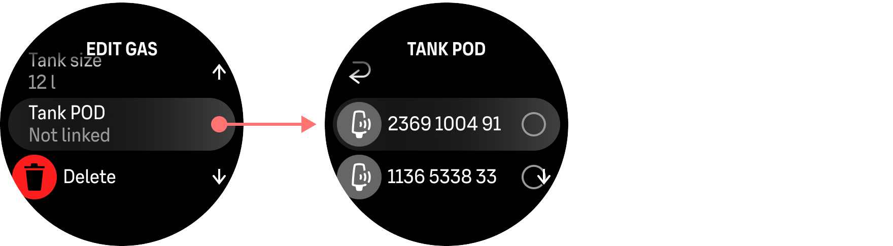 tank pod gazları eşleştir