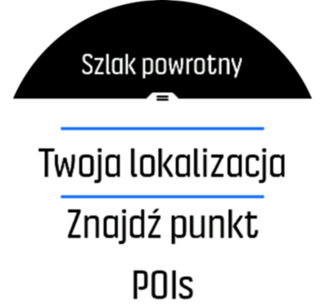 Przewiń do pozycji Znajdowanie punktu wyjściowego zegarka Spartan