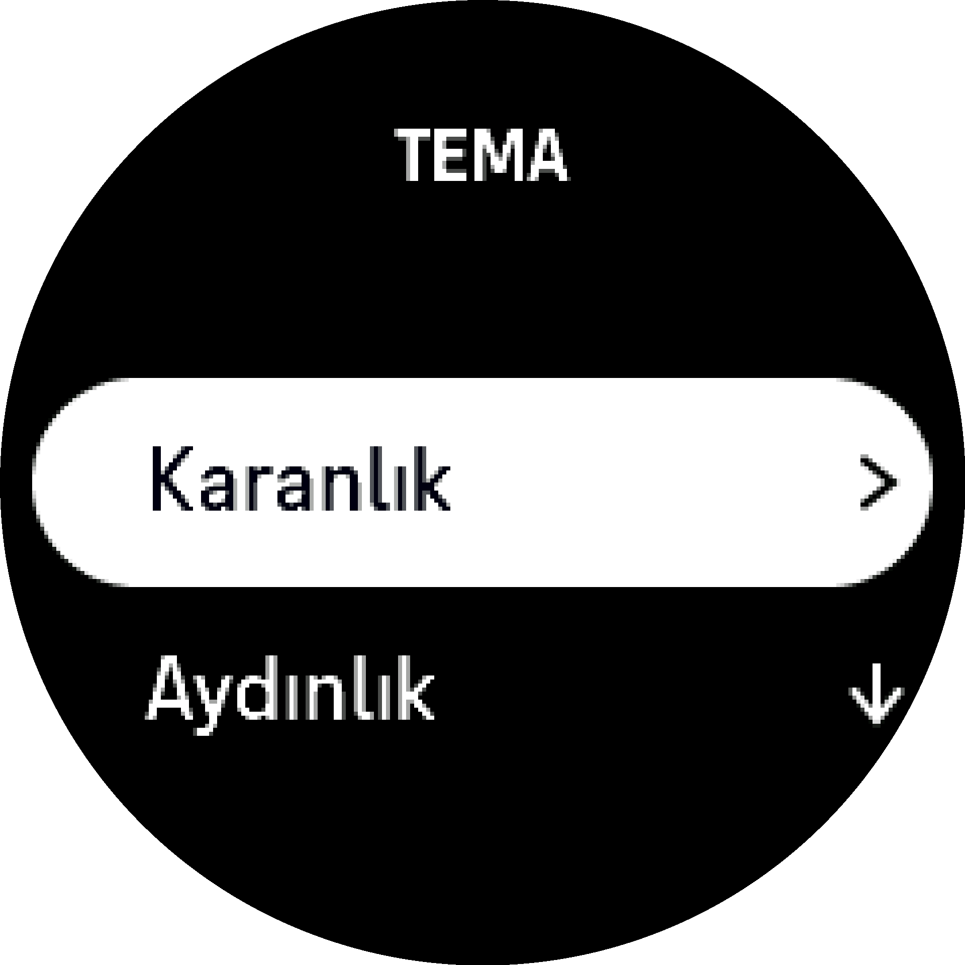 koyu tema öğesi