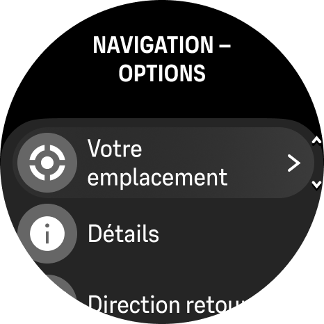options de navigation Race