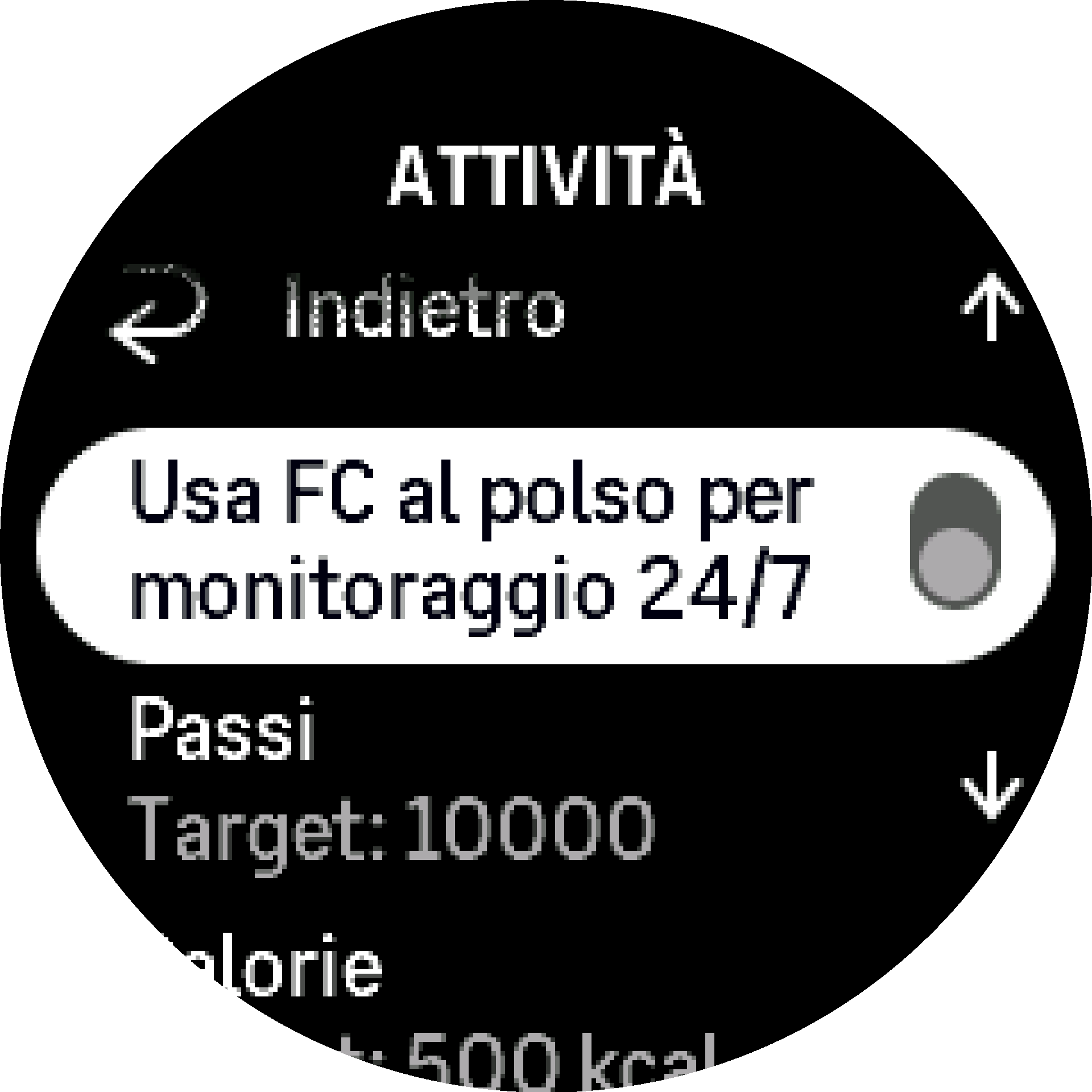 Attivazione impostazioni FC