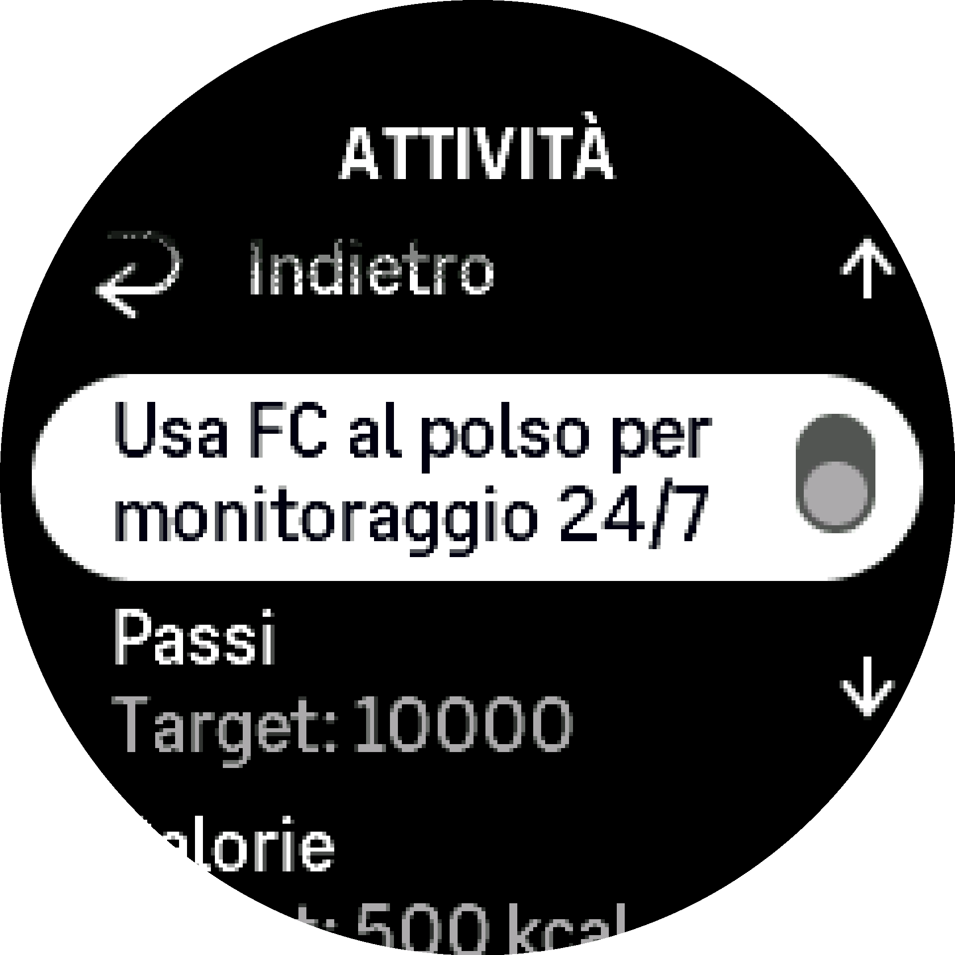 Attivazione impostazioni FC