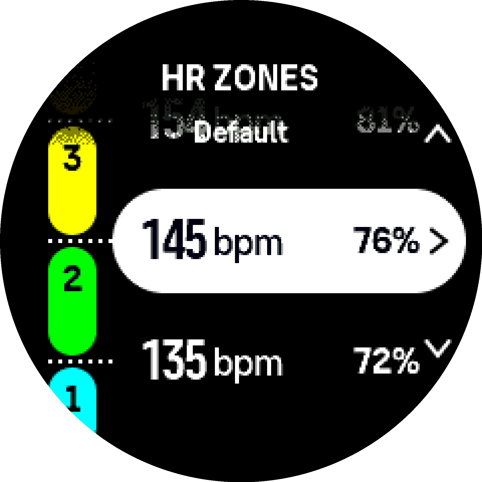 Default HR zone S9PP