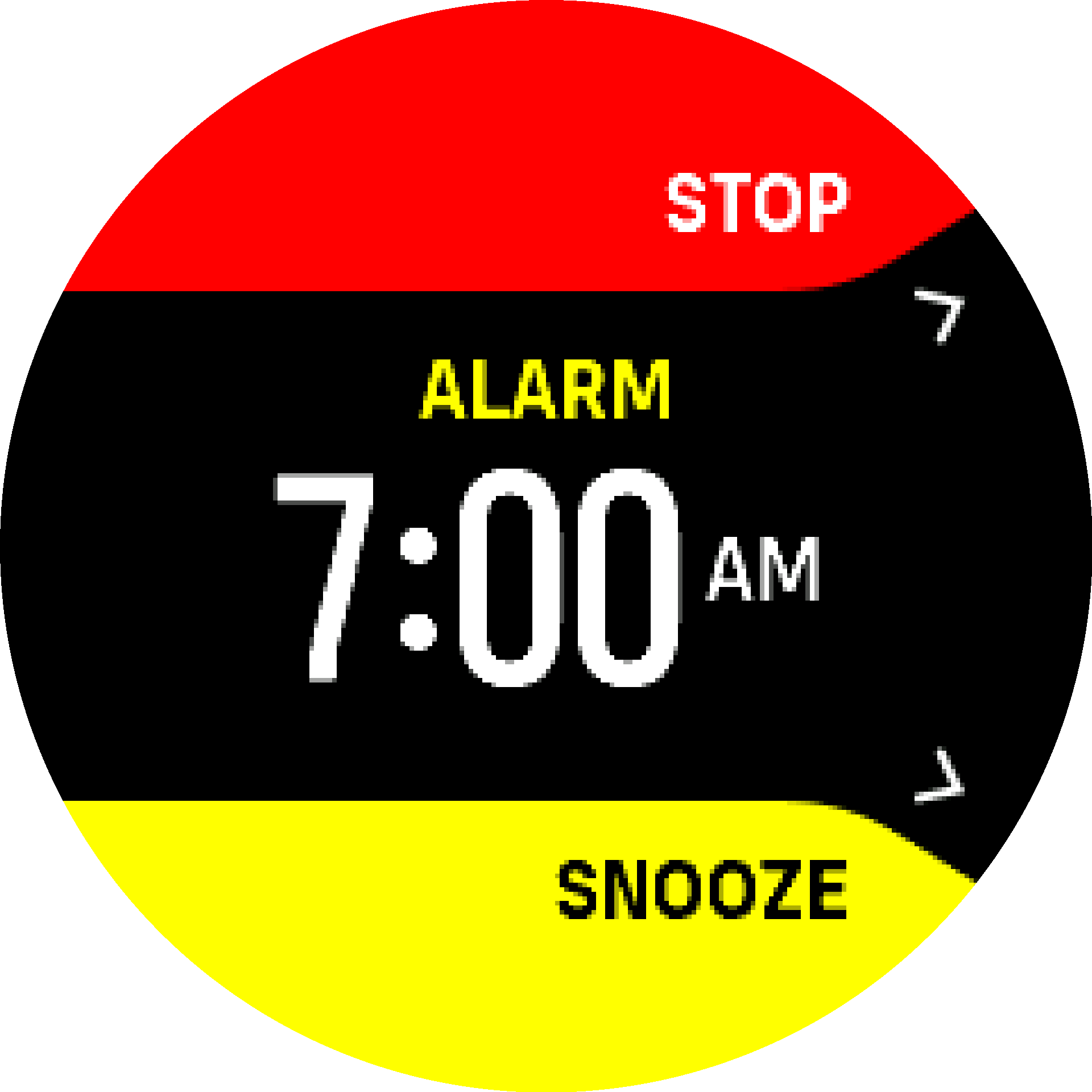 Alarm dismiss snooze S9PP