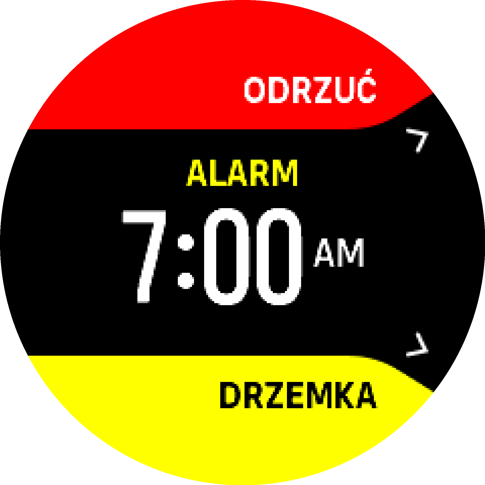 Alarm dismiss snooze S9PP