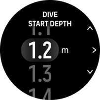 dive start depth