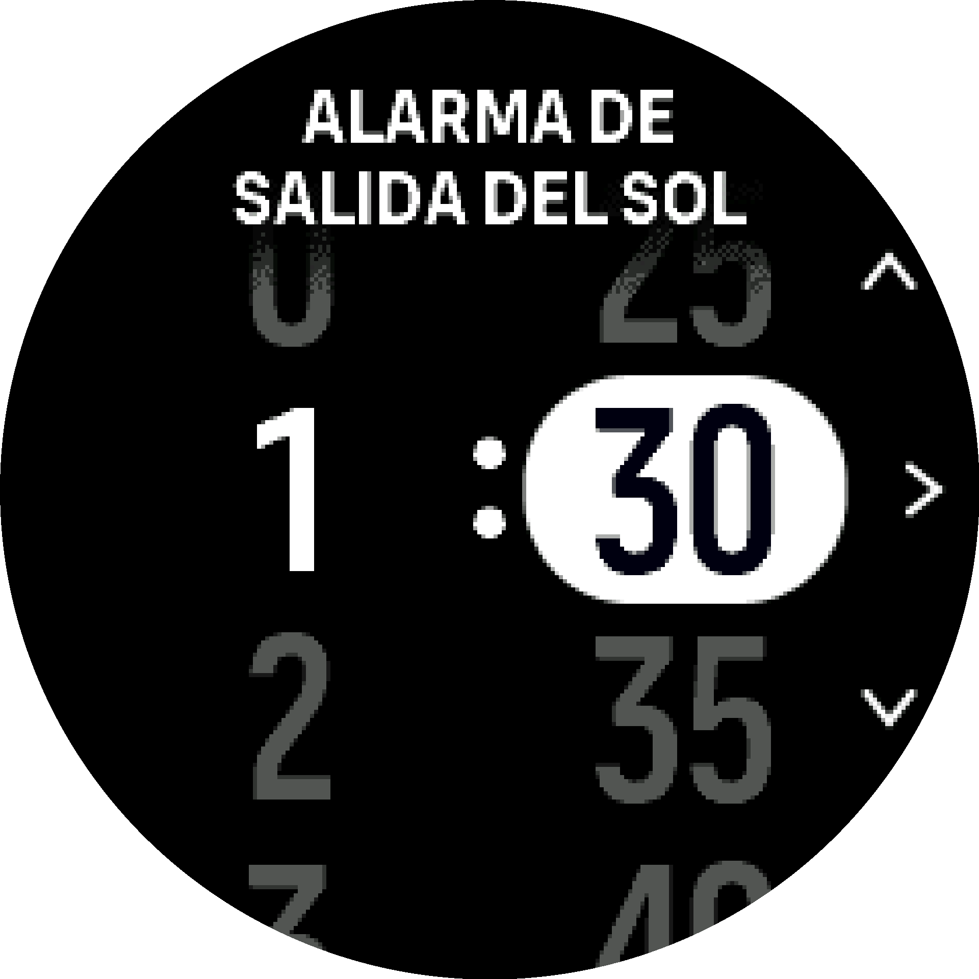 Tiempo antes de la puesta del sol S9PP