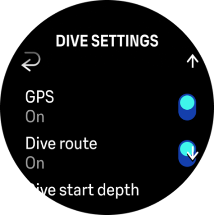 dive settings seal