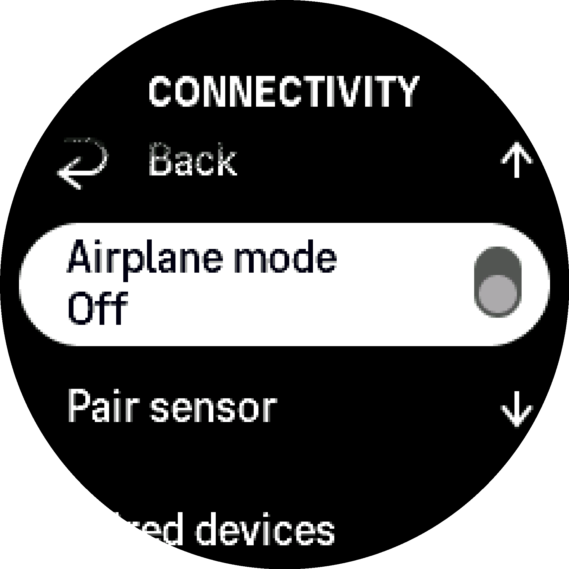 Suunto Ocean - Mga Setting - Airplane mode