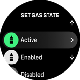 imposta stato gas