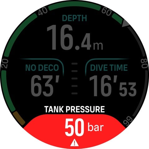 alarme pression de la bouteille