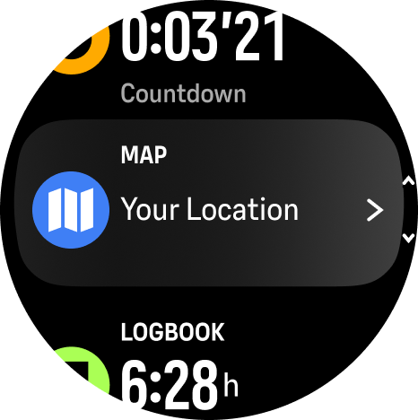 Map Menu Suunto Race