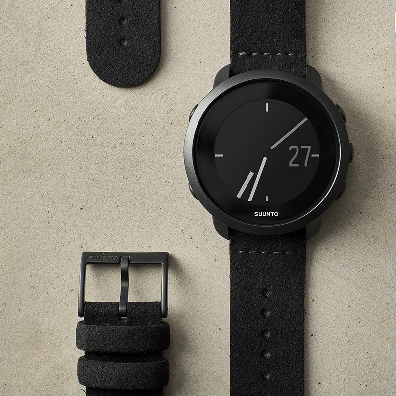 Suunto 20mm Urban 4 マイクロファイバーストラップ Black Black サイズ S