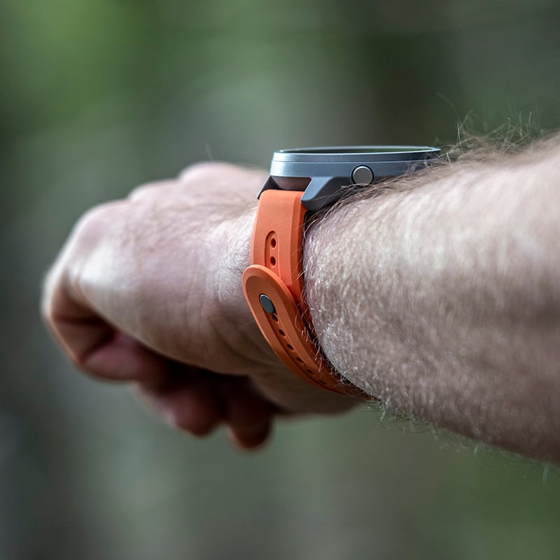 Suunto 24mm Athletic 7 シリコーンストストラップ Granite Orange