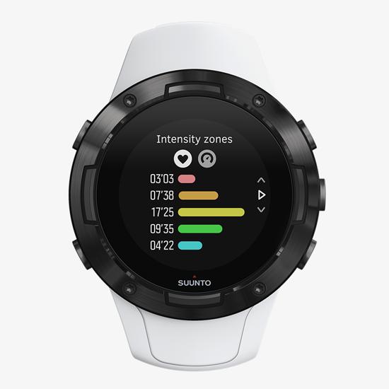 Suunto 5 White Black - Compact GPS sports watch with great battery