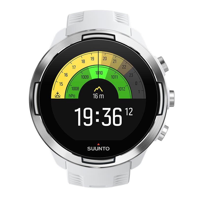  Suunto 9 Reloj GPS multideporte con BARO y frecuencia cardíaca  basada en la muñeca (blanco) : Ropa, Zapatos y Joyería