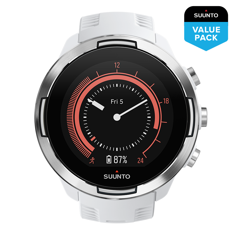 Suunto 9 Baro White - バッテリーライフの長いGPSウォッチ