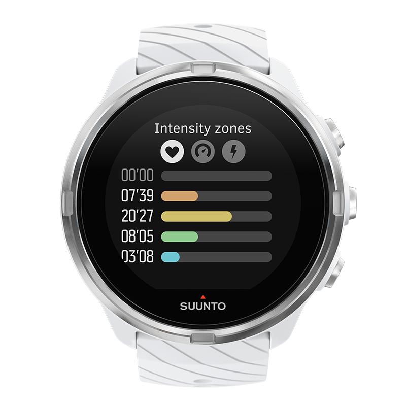 Suunto 9 White GPS sports watch with a long battery life