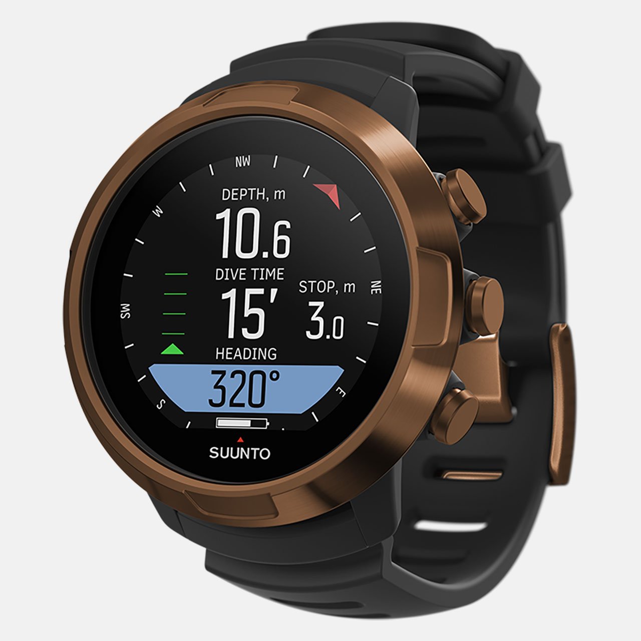 Suunto D5 Copper – 毎日使える腕時計サイズのレクリエーションダイバー向けダイブコンピュータ