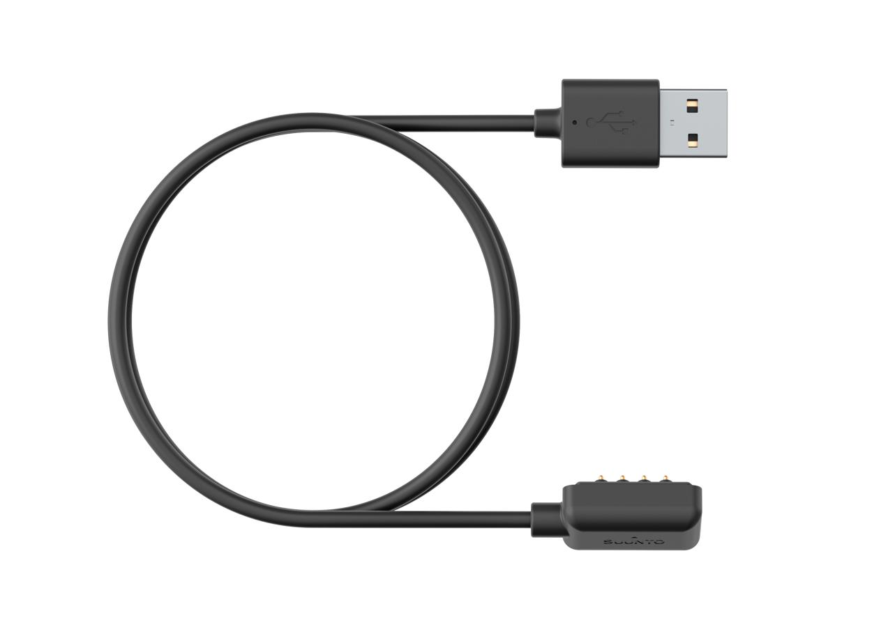 Black magnetic USB cable charge and update your Suunto watch