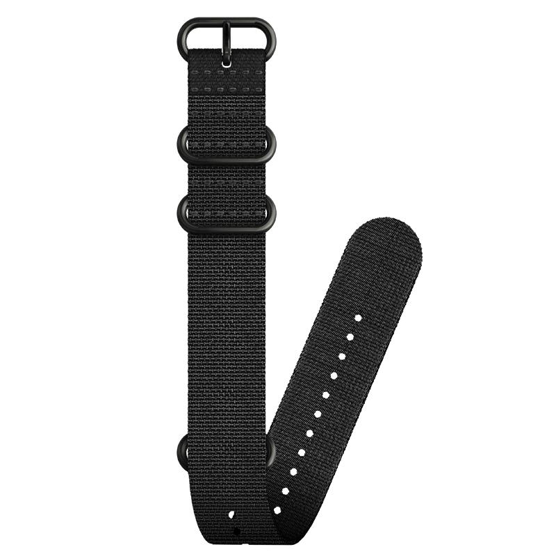 Black 24mm textile Suunto strap designed for diving