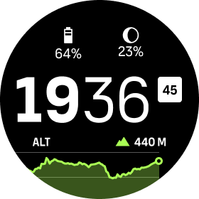 What information can I see on the Suunto watch faces