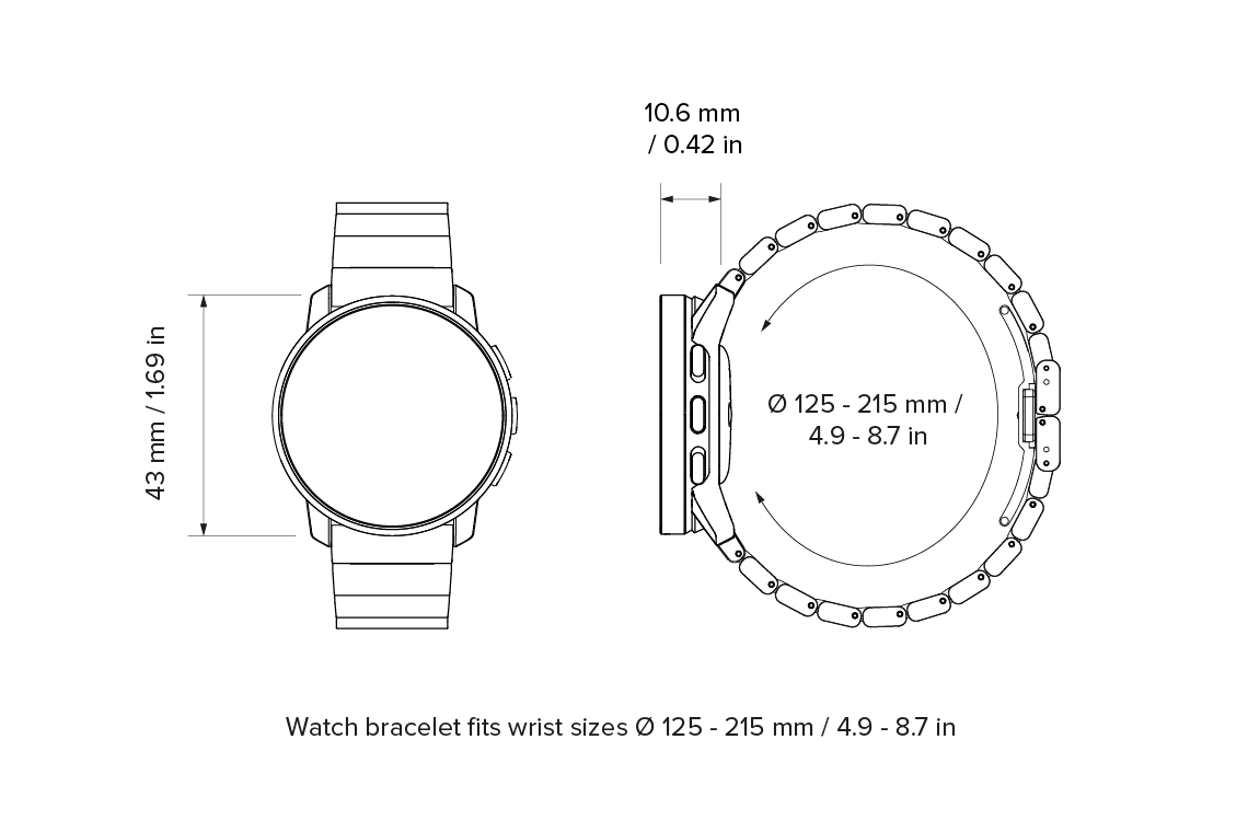 Suunto 9 Peak Full Titanium Black ZH - 超薄、耐用的GPS 运动腕表