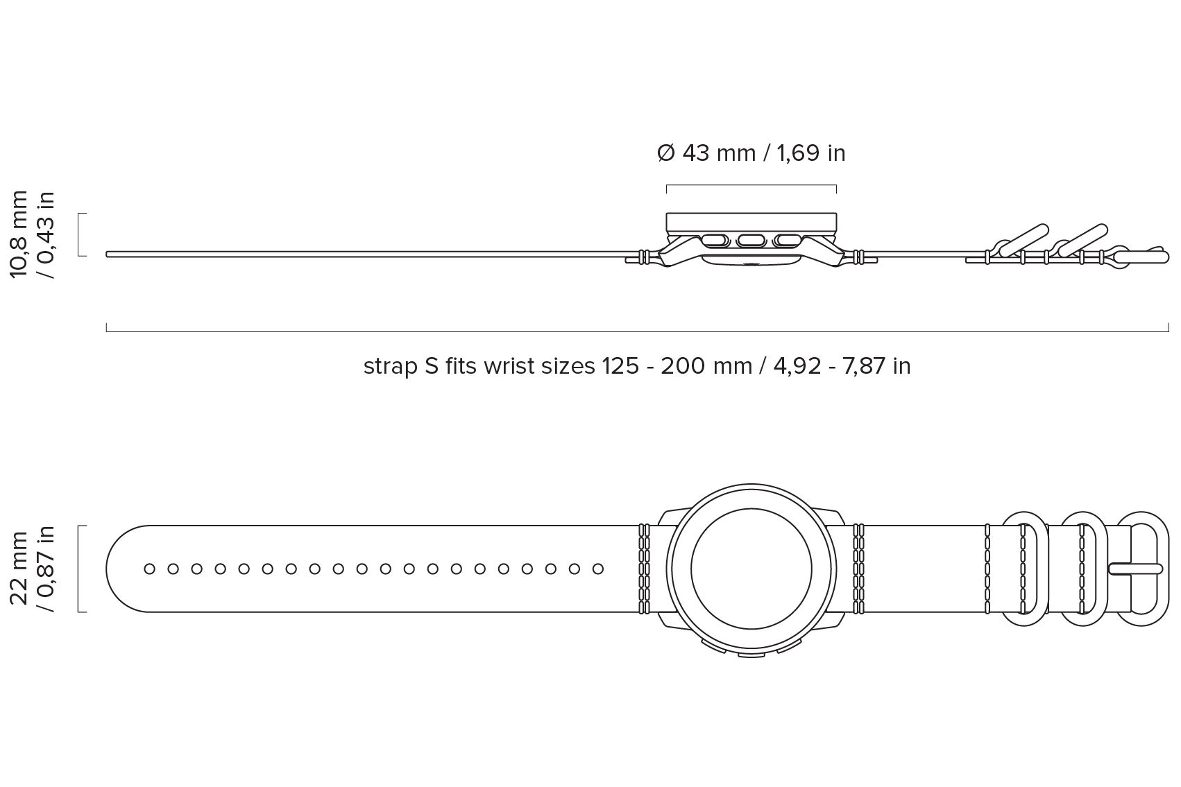 Suunto spartan clearance dimensions