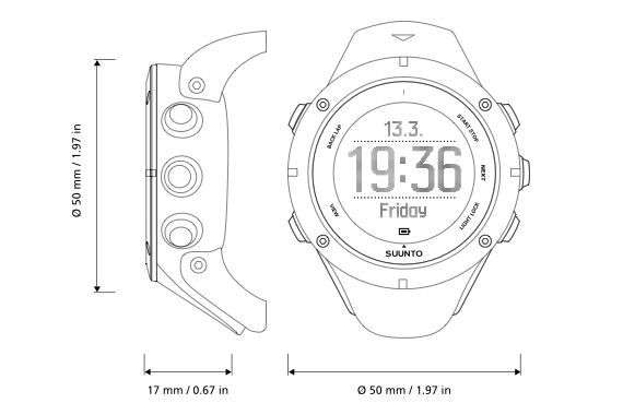 Suunto Ambit3 Peak Sapphire - GPS watch for outdoor sports