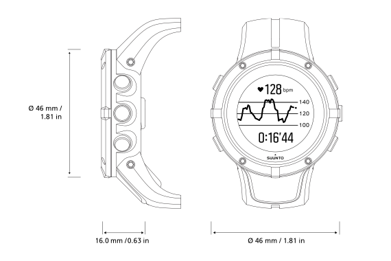 Suunto shop spartan dimensions