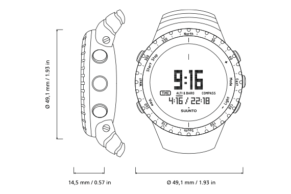 Suunto Core Regular Black Outdoor watch with barometer