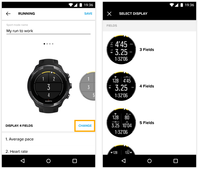 Suuntoアプリでスポーツモードをカスタマイズするには（Android）