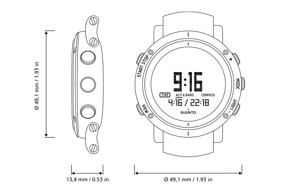 Suunto Core Brushed Steel - Outdoor watch with barometer