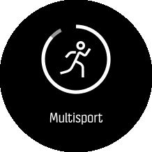 How can I record a multisport activity with my Suunto watch?