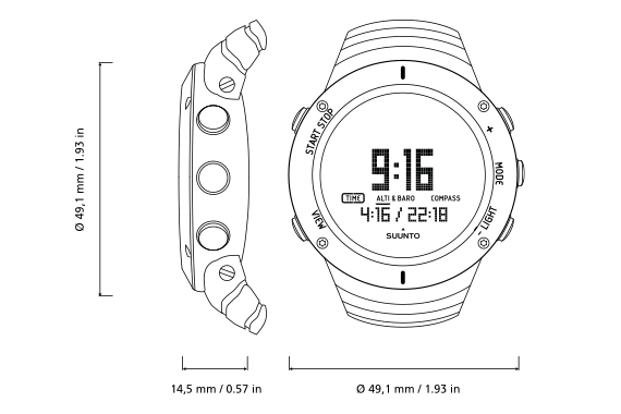 Reloj Hombre Suunto Core Ultimate Black SS021371000 - Joyería de Moda
